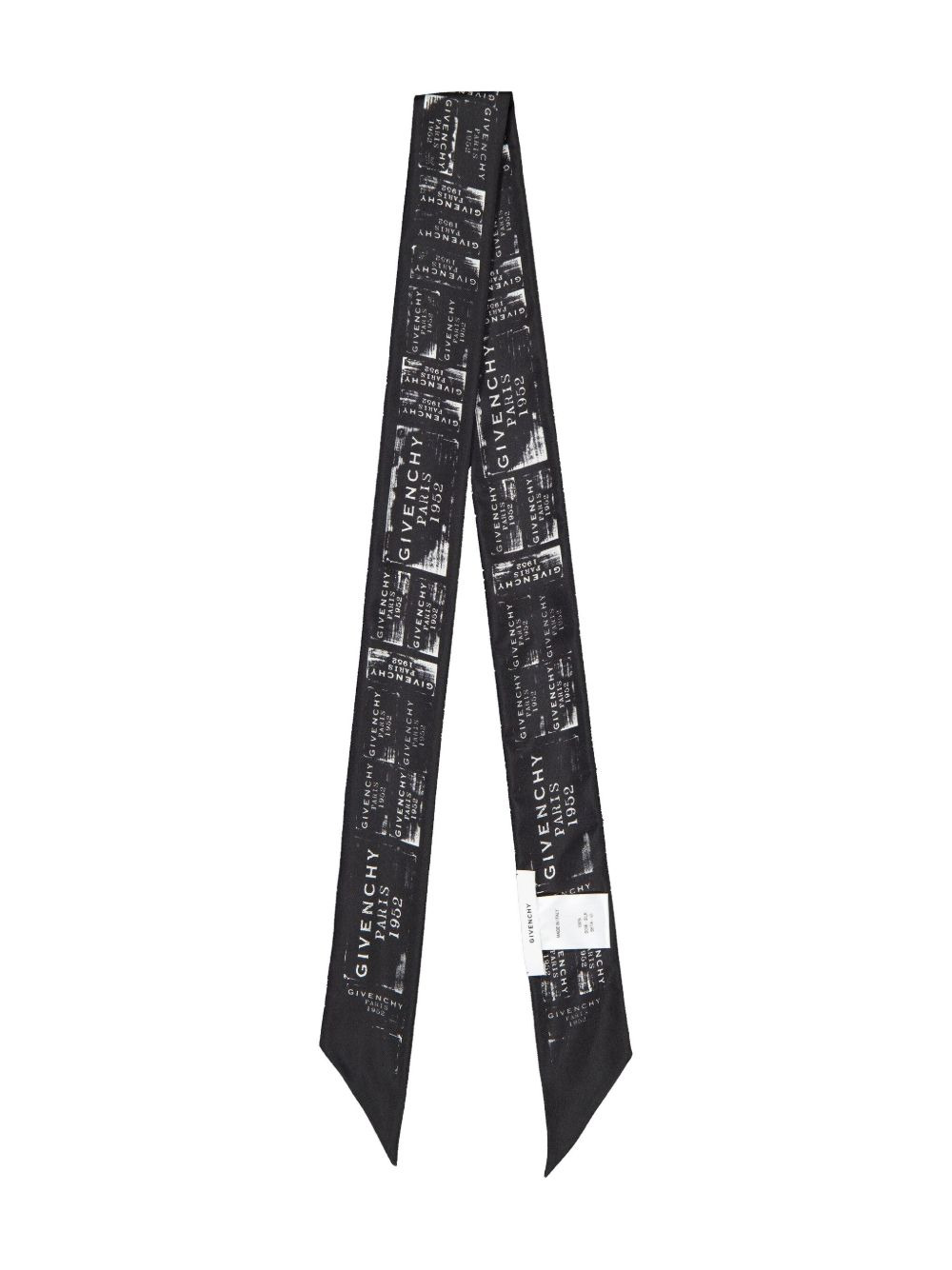 logo-stamp silk scarf - 2