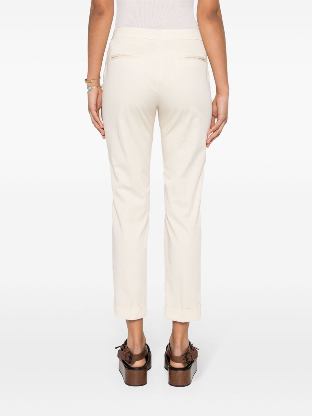 cropped gabardine trousers - 4