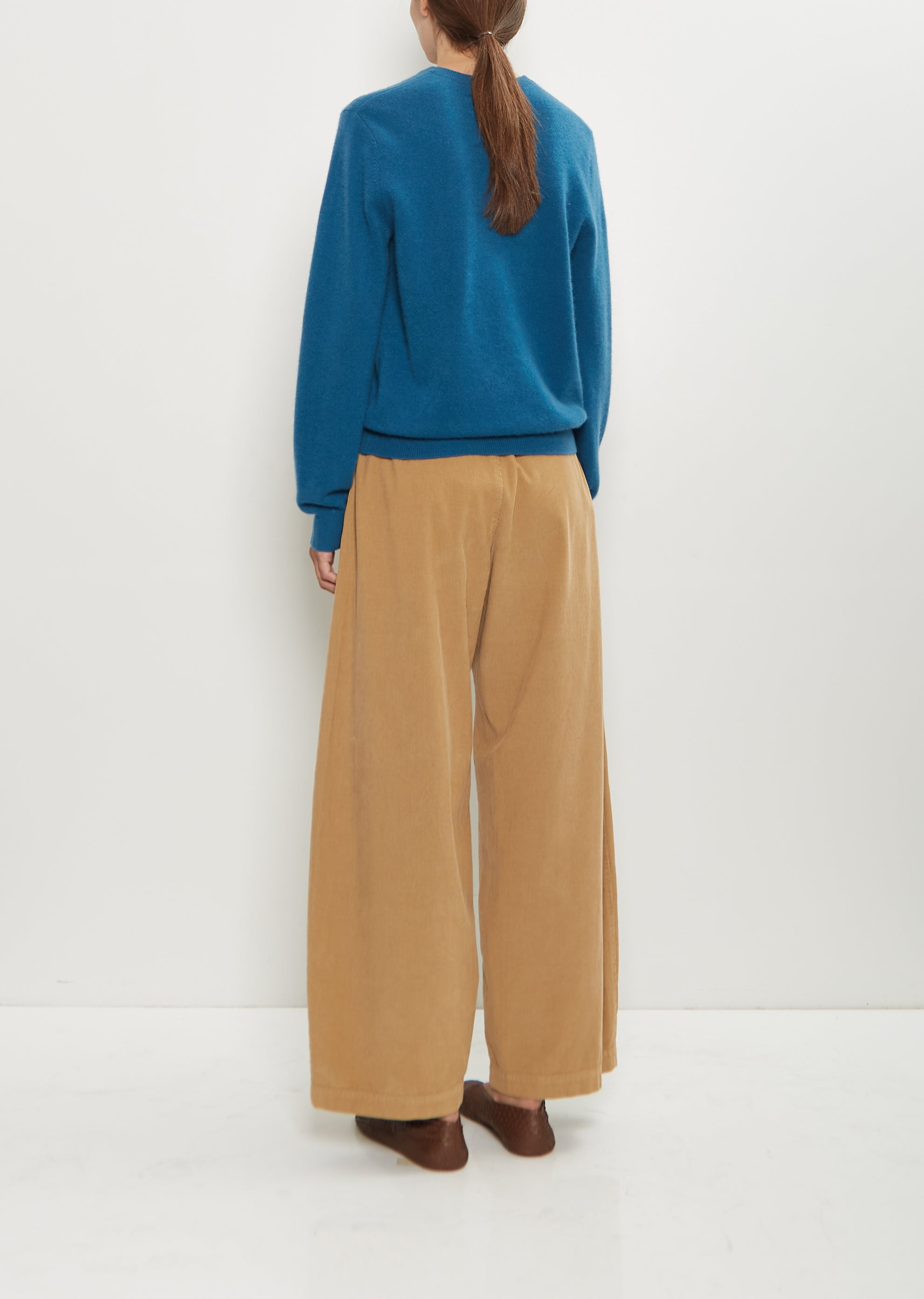 Cashmere Mini R-Neck Sweater — Deep Blue - 3