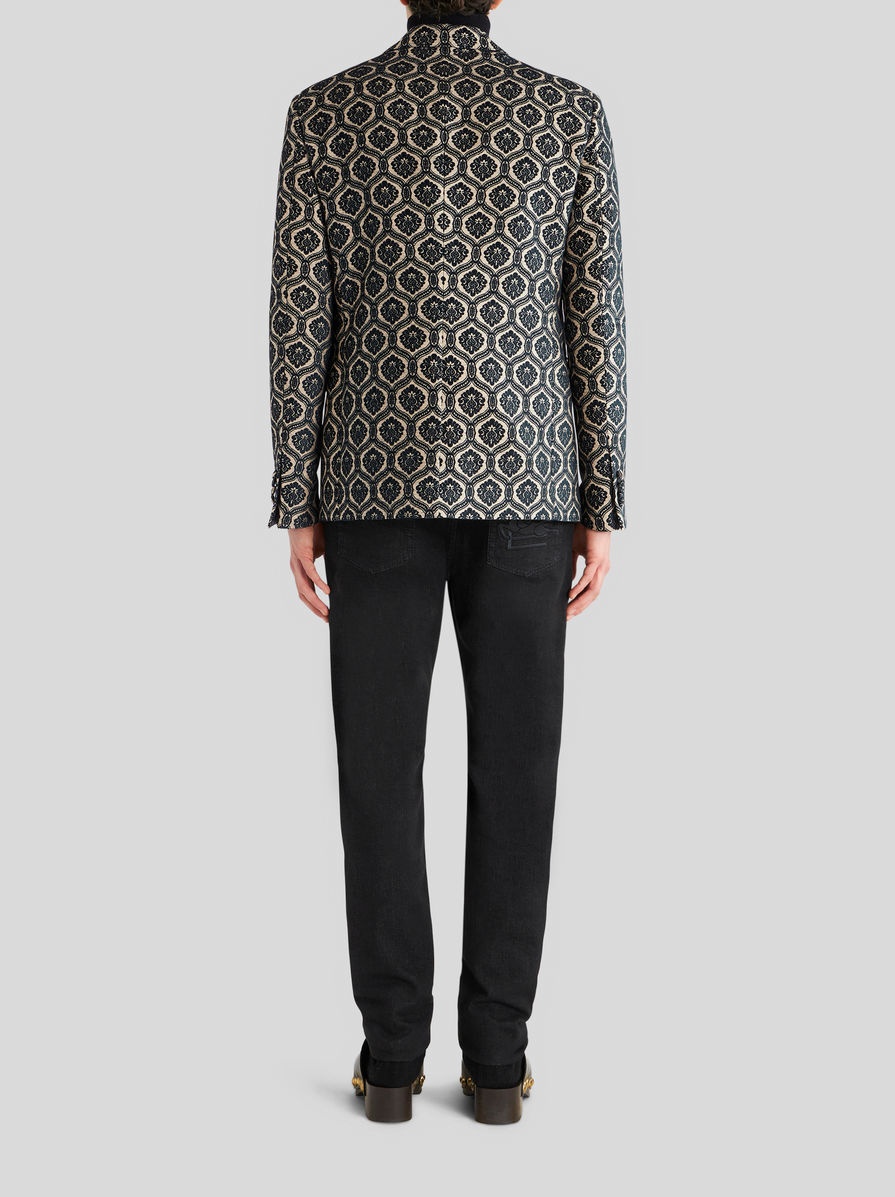 MACRO TIE PRINT JACQUARD JACKET - 4