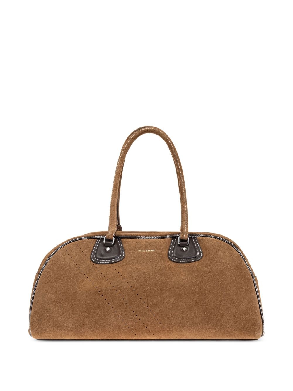 Wales Bonner perforated suede handbag - 3