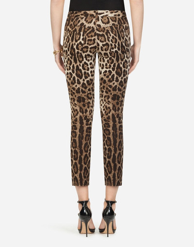 Dolce & Gabbana Five-pocket leopard-print pants outlook