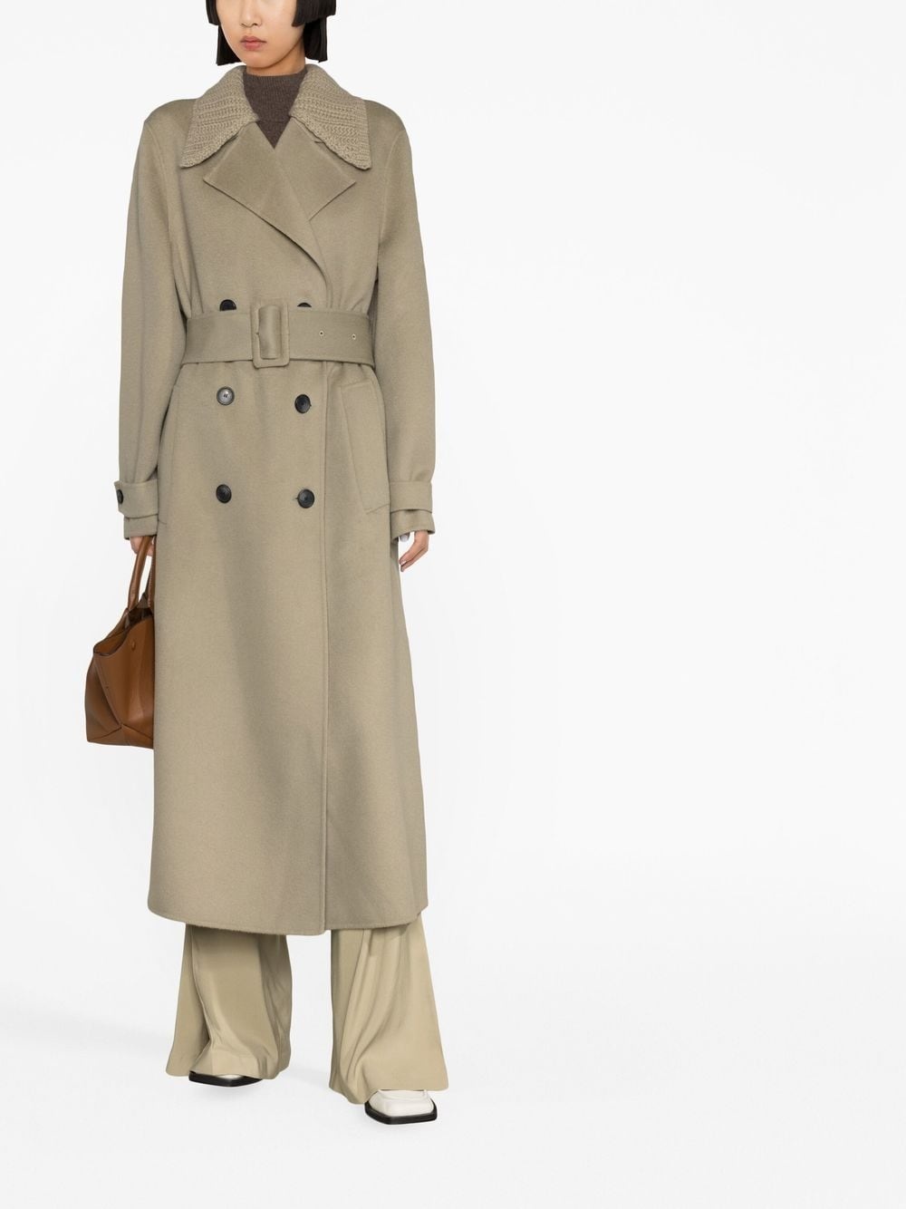 Merton contrast-collar double-breasted trench coat - 2