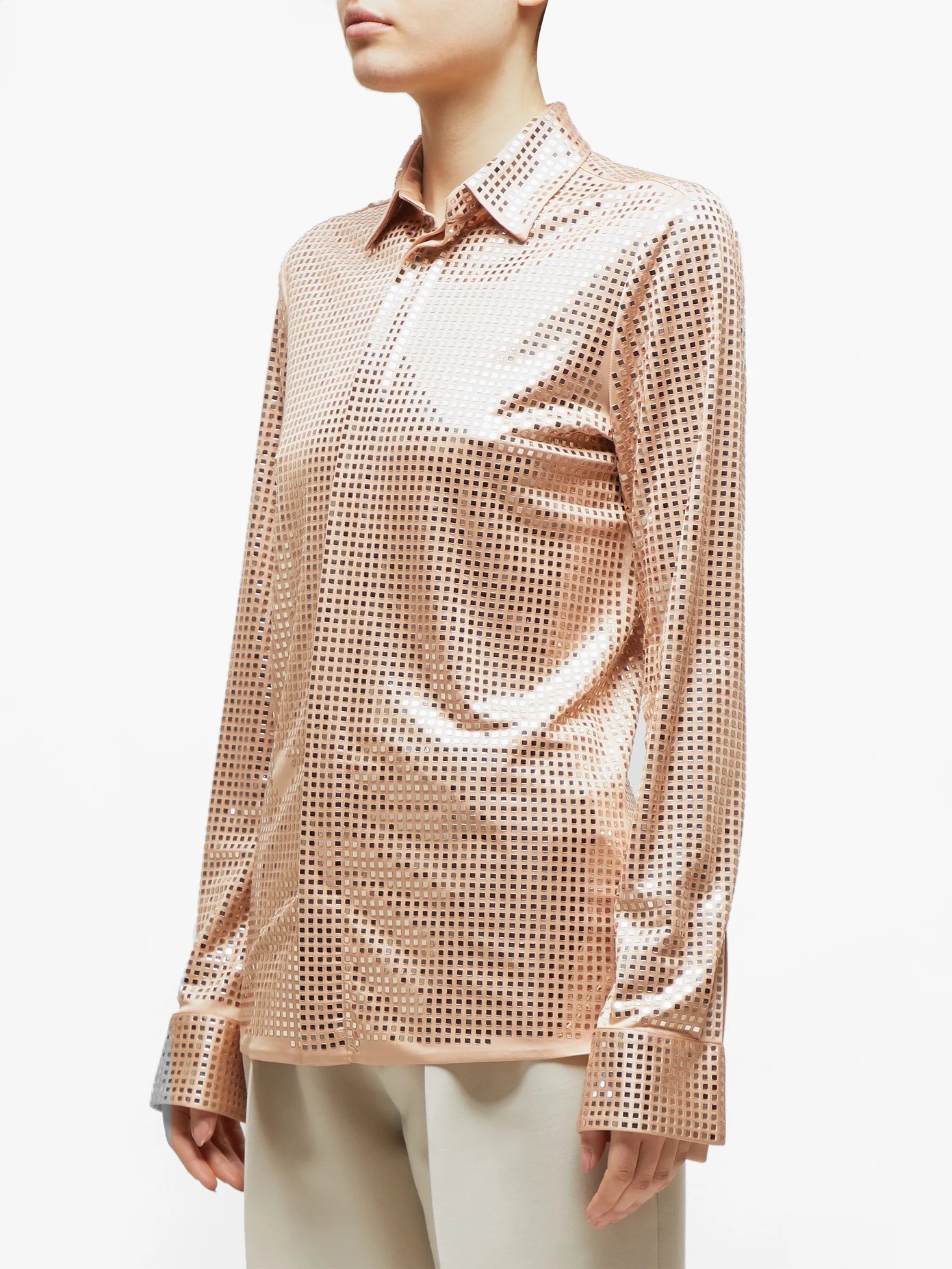 Mirrored crepe shirt - 4