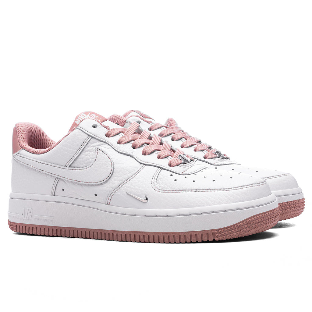 WOMEN'S AIR FORCE 1 '07 MINI JEWEL - WHITE/PARTICLE PINK/METALLIC SILVER - 2
