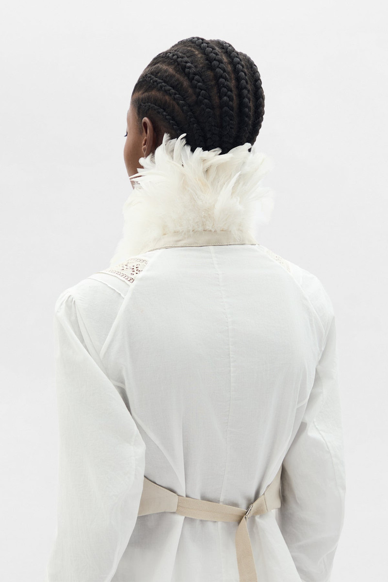 Idje Open Waistcoat with Feathers 5