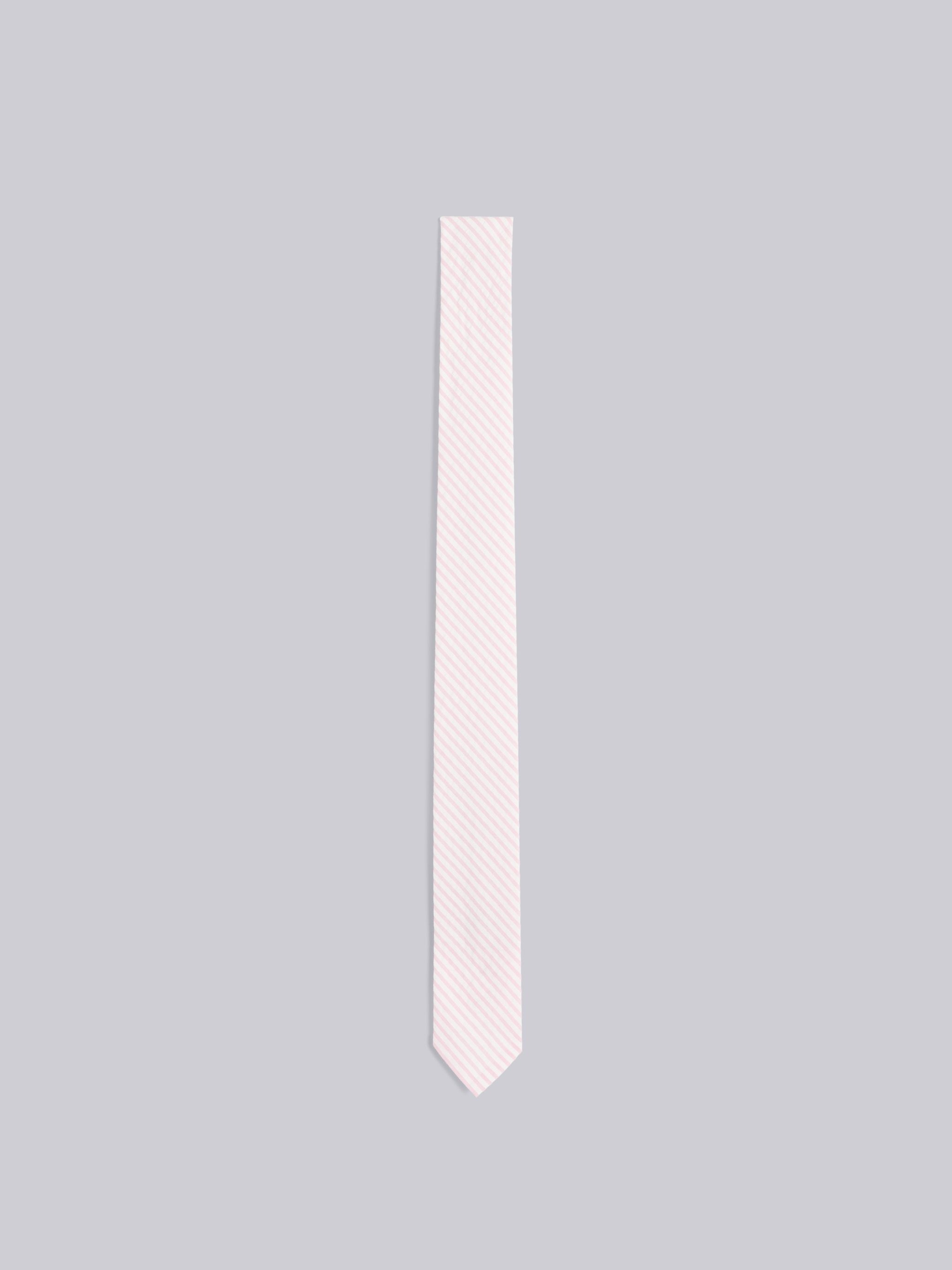 Pink Seersucker Classic Tie - 1