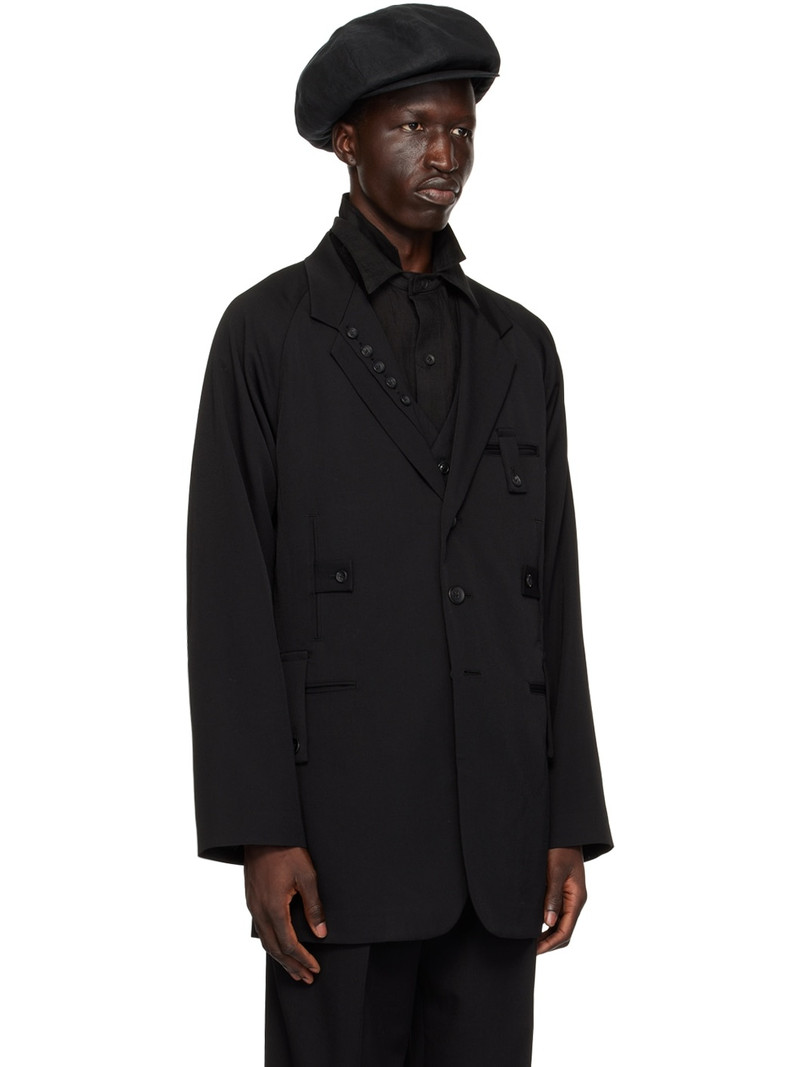 Yohji Yamamoto Black 5-Pocket Blazer outlook