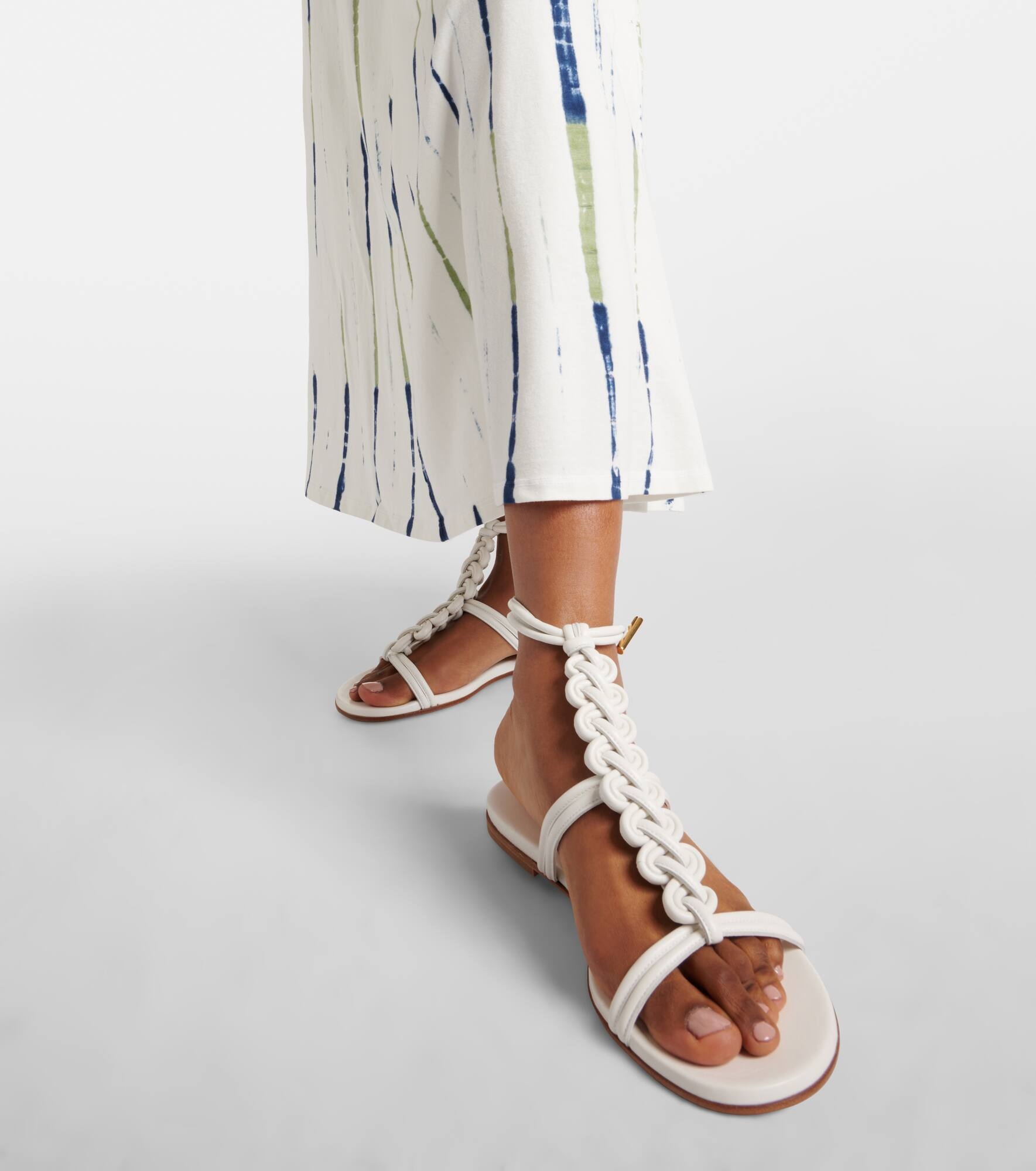 Capua braided leather gladiator sandals - 4