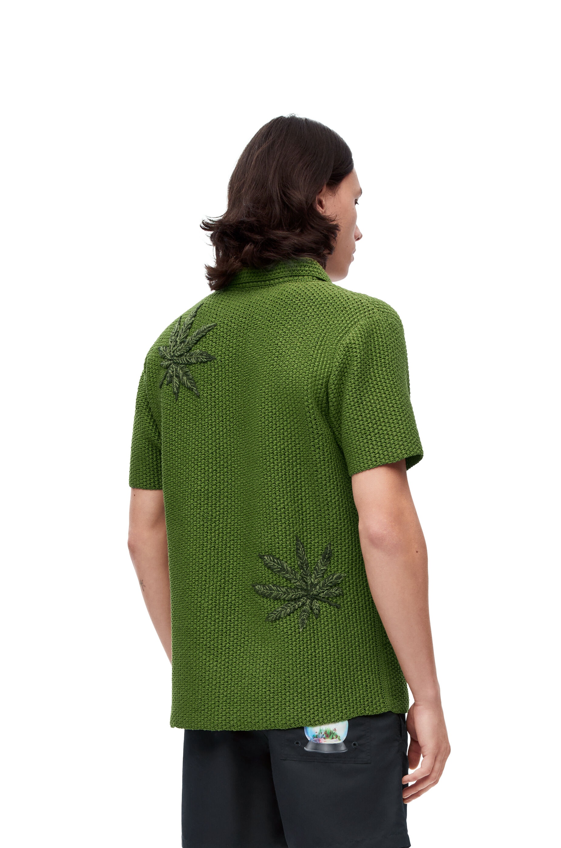Leaf patch polo top in cotton - 4
