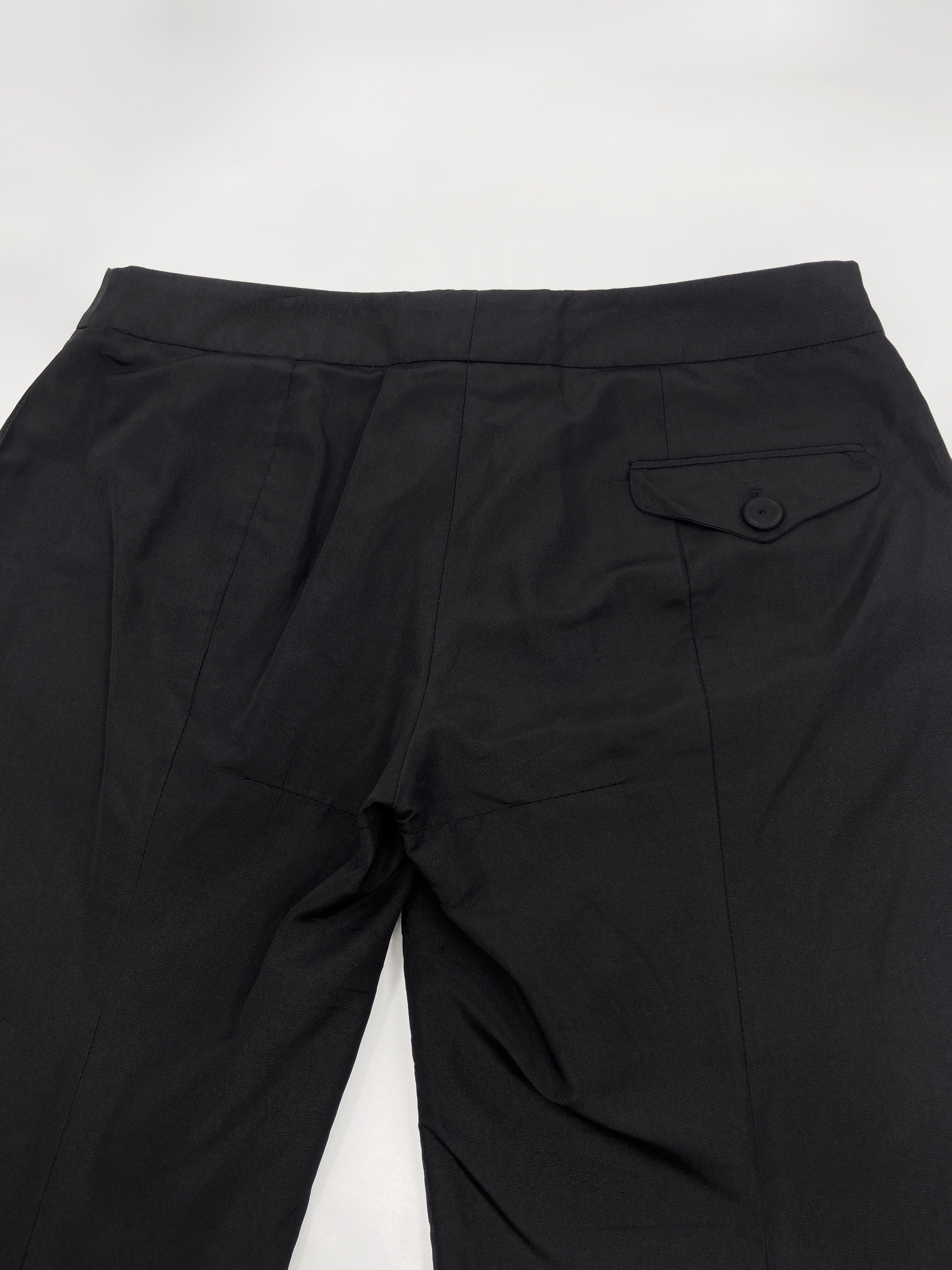 zOthers - Alexander Mcqueen Spring 2007 Runway Black Silk Bumster Pants 38 - 8