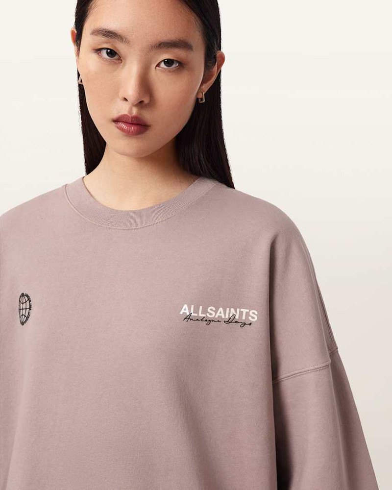 EMBLEM OVERSIZED LILA SWEATSHIRT 5