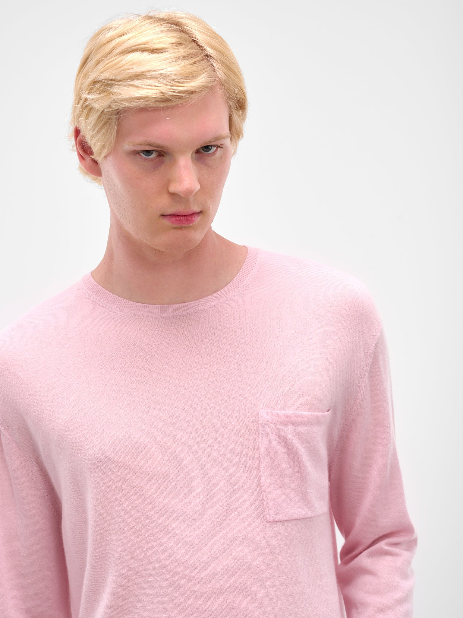 Pink Cashmere Knit Long Sleeve - 4