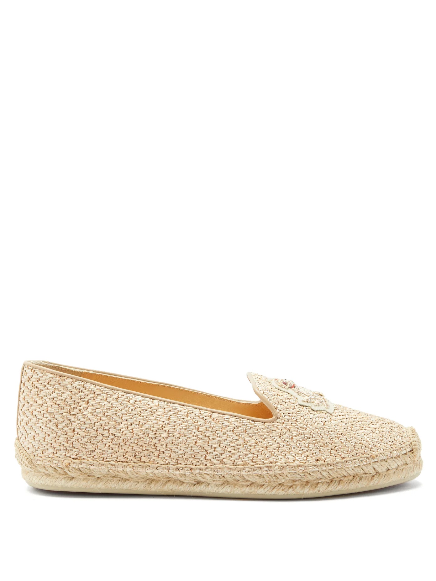 Nanou zardozi-crest raffia espadrilles - 1