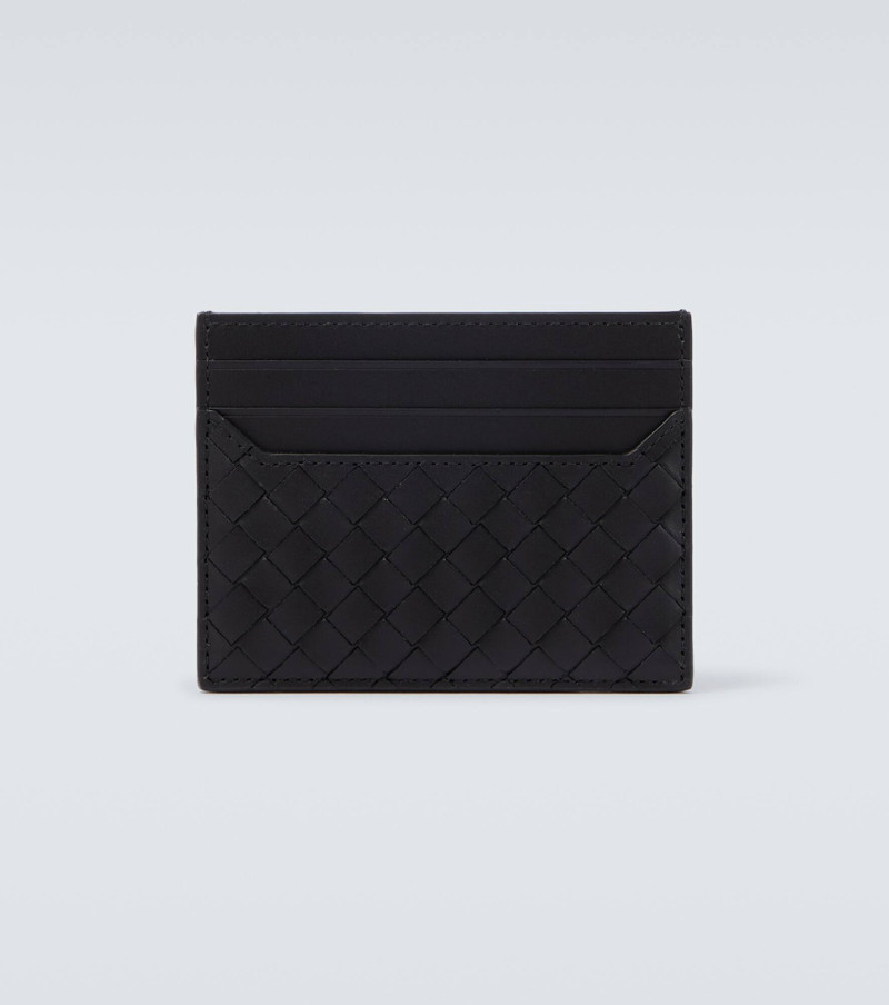 Intrecciato leather card holder 1