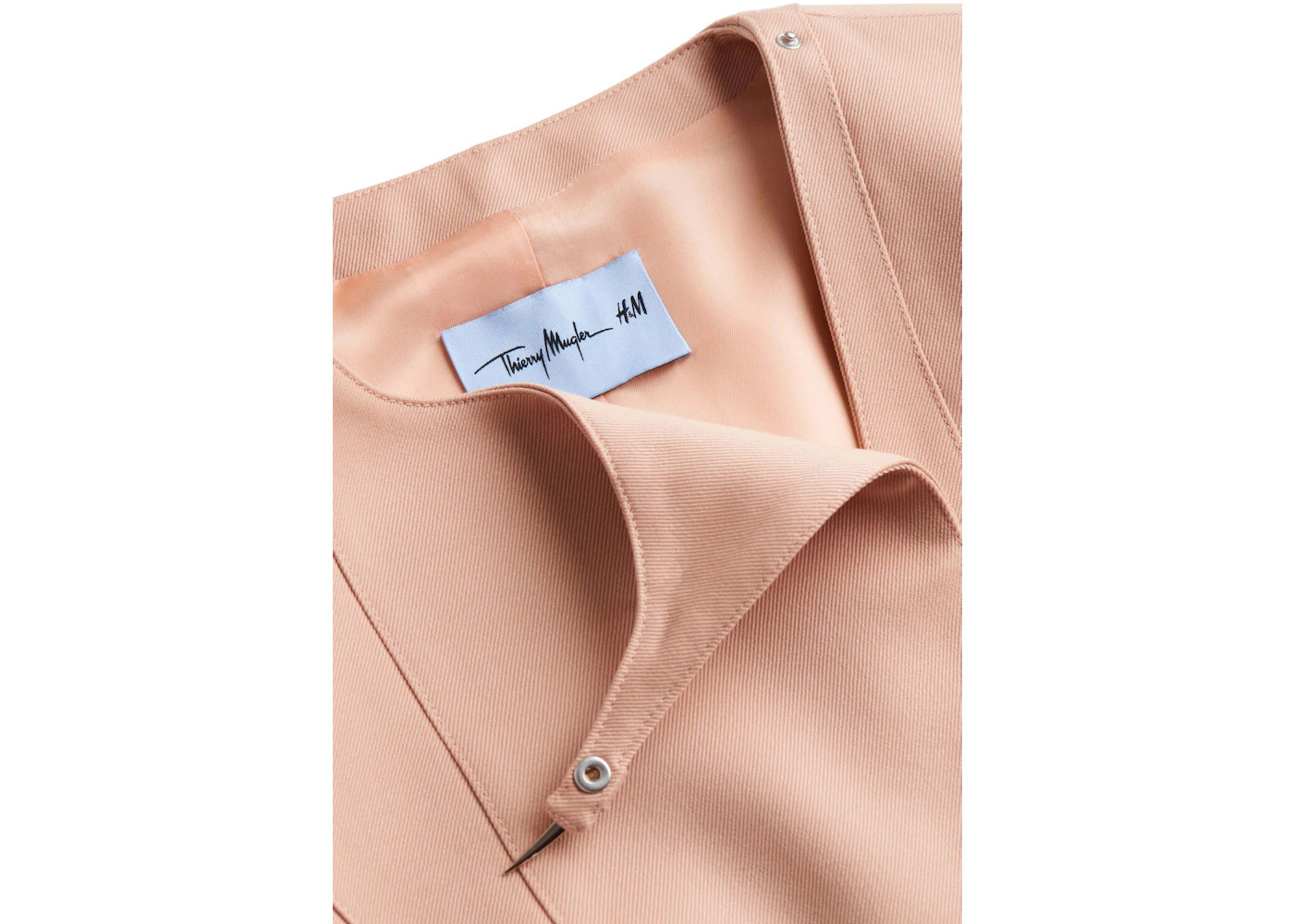 Mugler H&M Hourglass Wool Jacket Antique Pink - 2