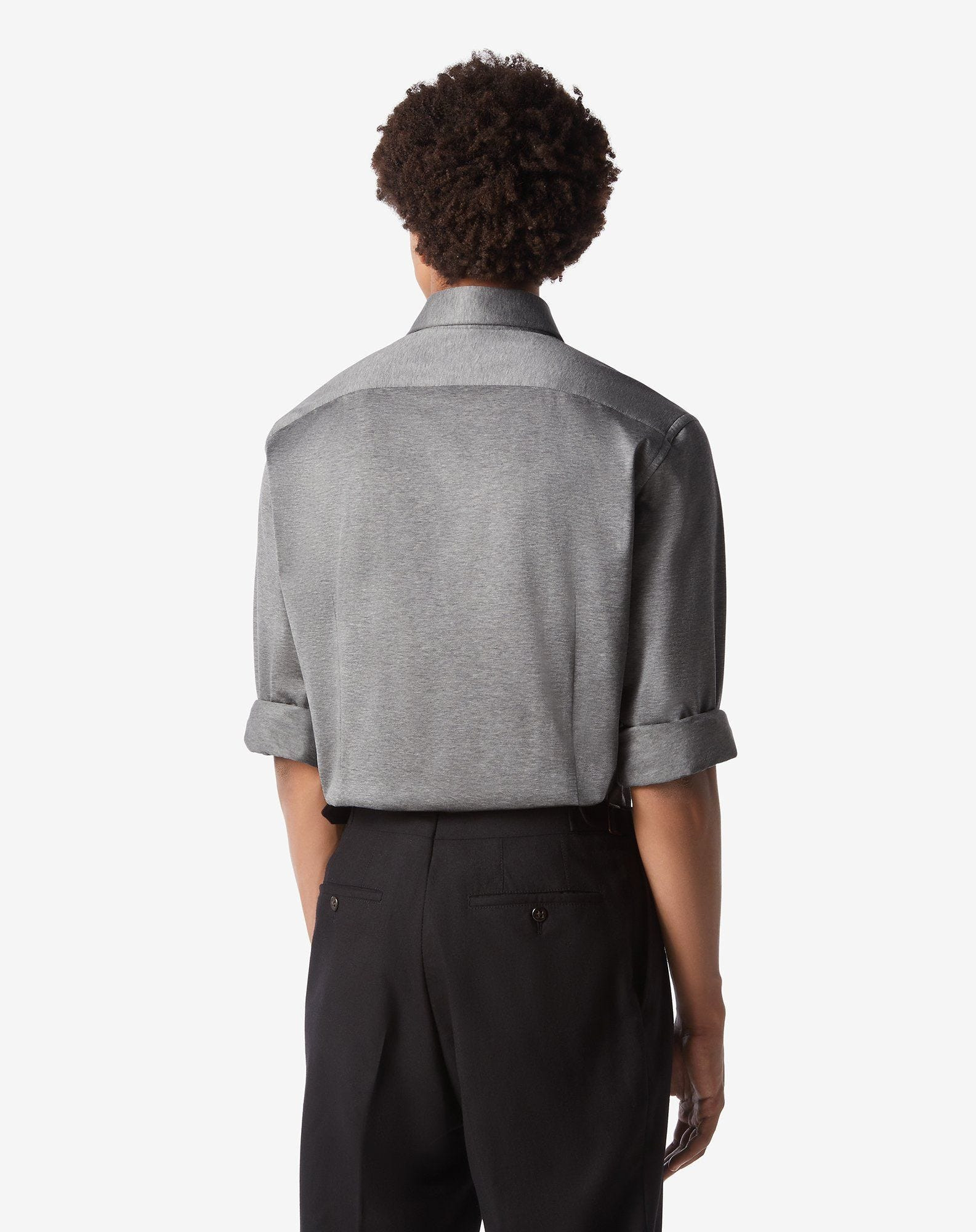 Grey jersey cotton shirt - 4