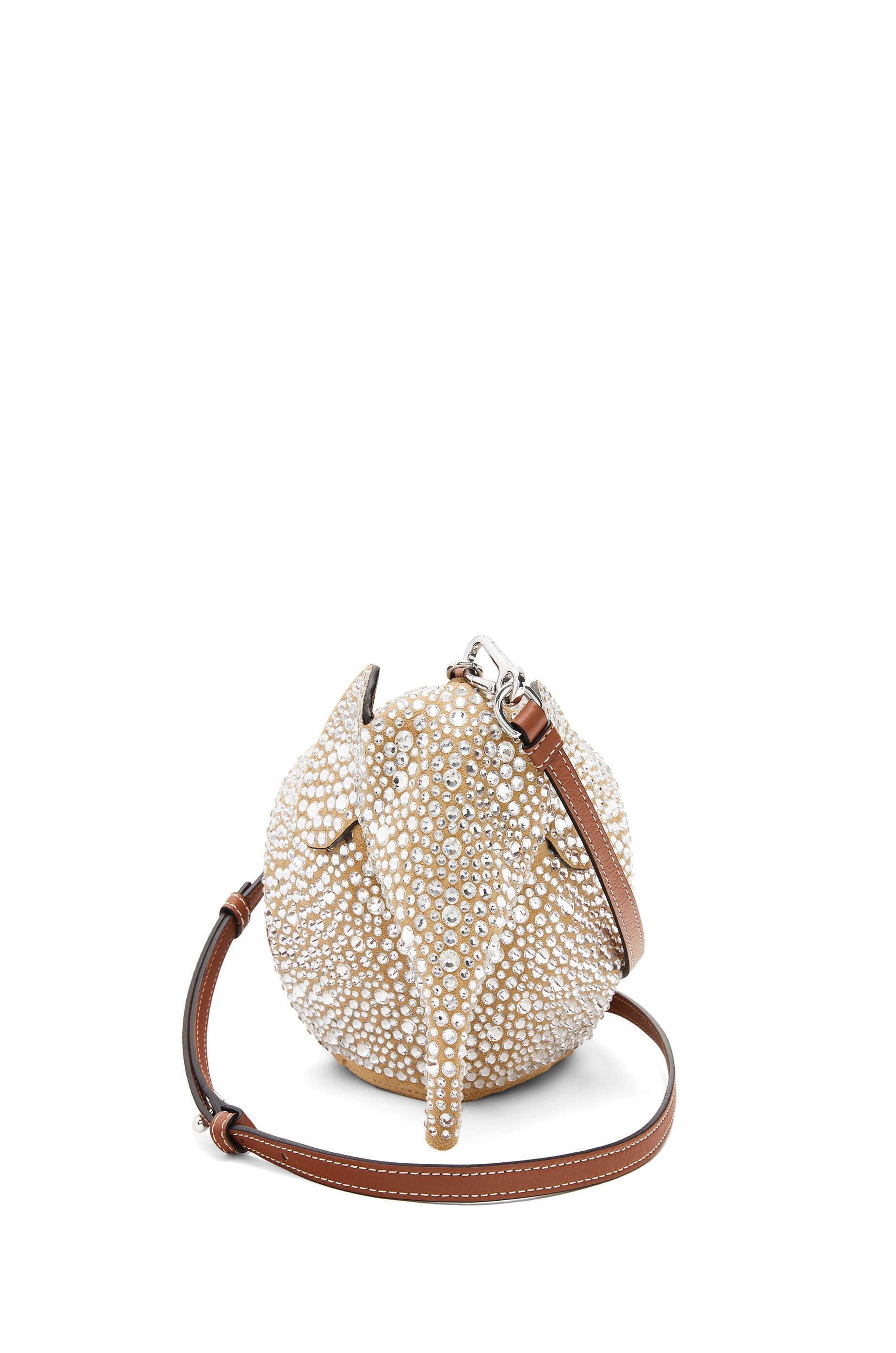 Mini Elephant bag in suede and strass - 3