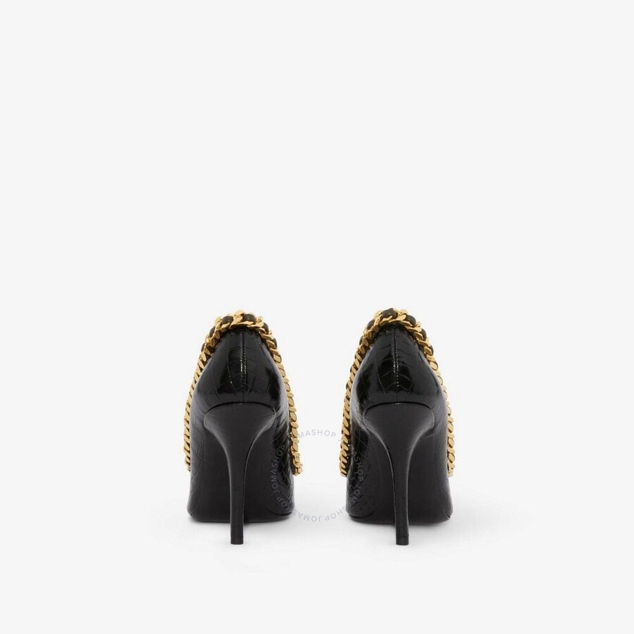 Burberry Chain Link Detail Leather Pumps - 3