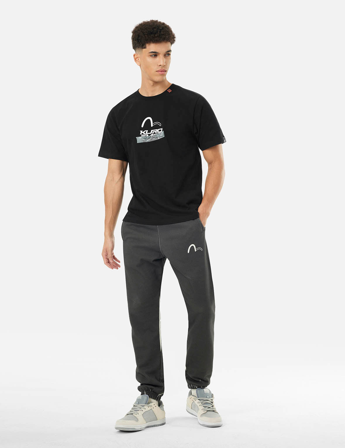 Logo and Tape Print Regular Fit T-shirt - 3