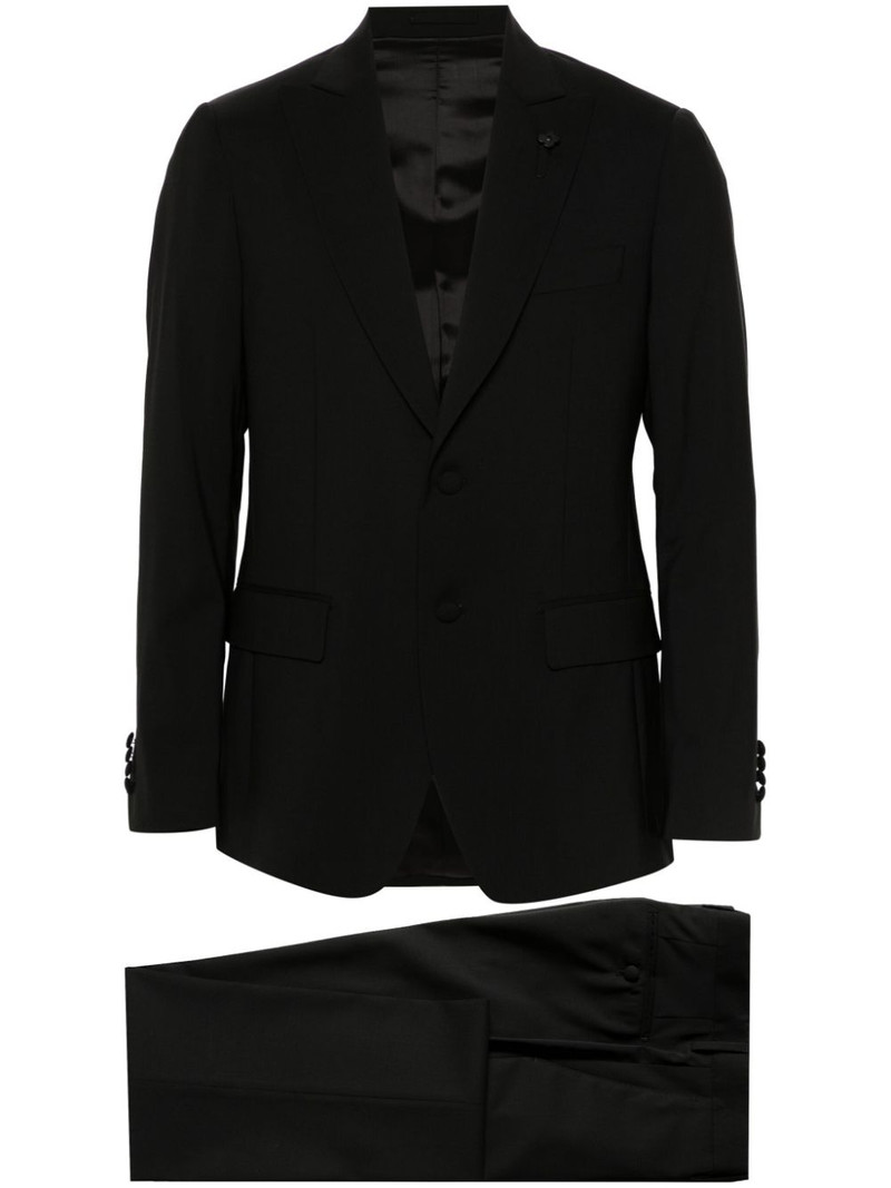 single-breasted wool-blend suit 1
