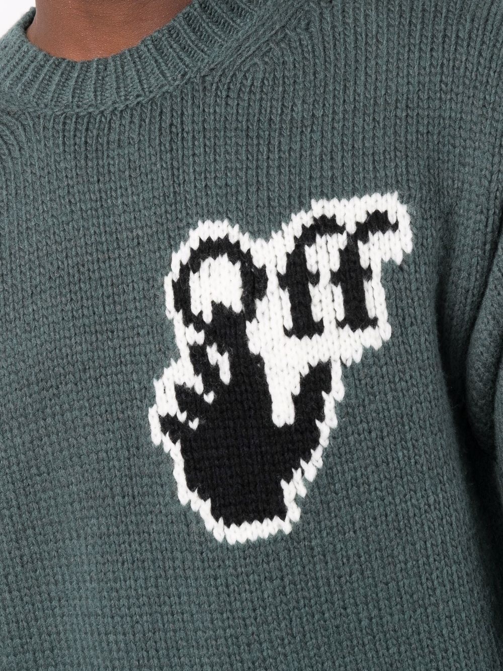 logo-intarsia jumper - 5