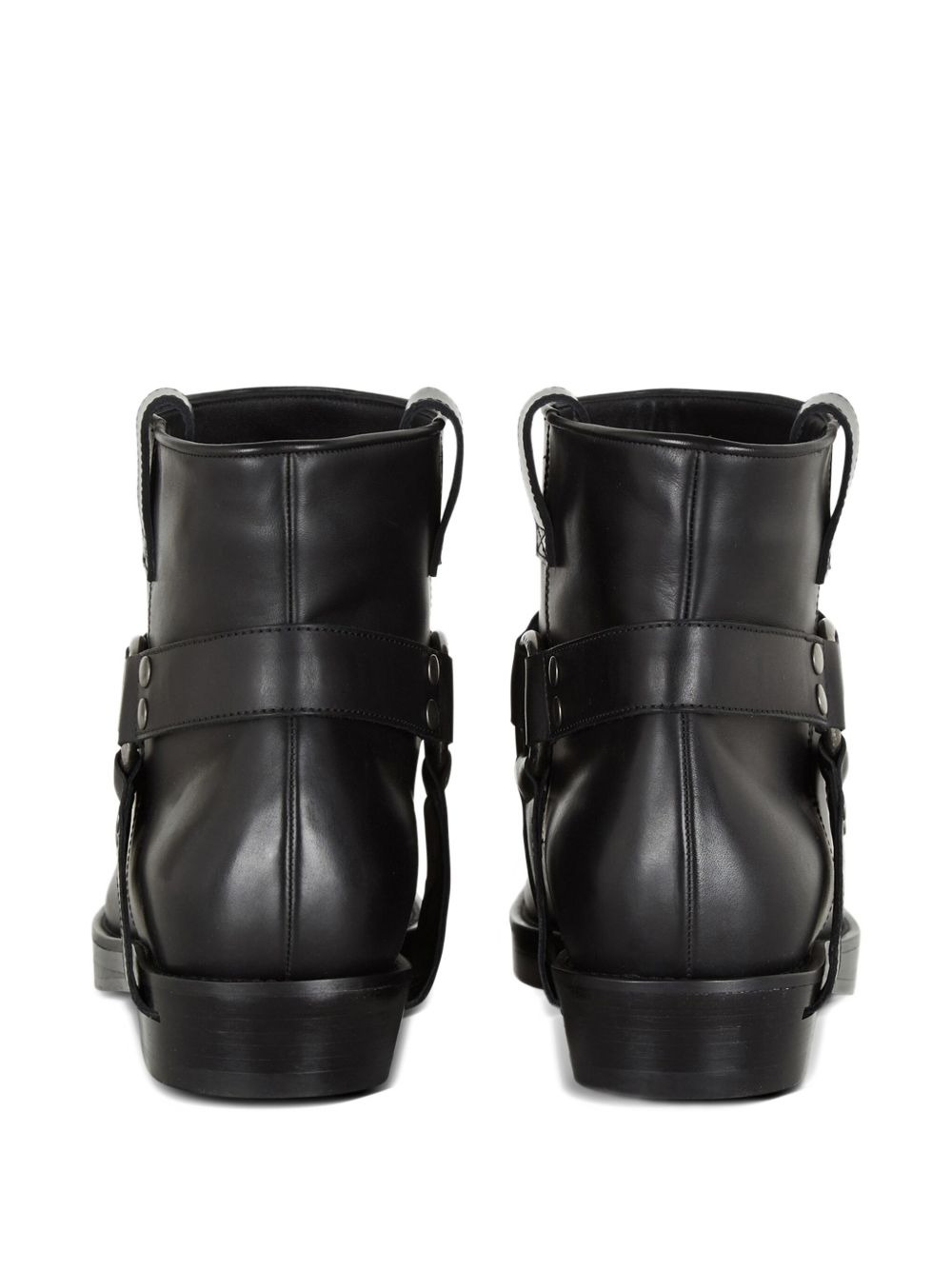 leather biker ankle boots - 3