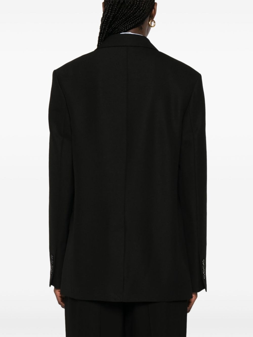 Wool blend single-breasted blazer jacket - 2