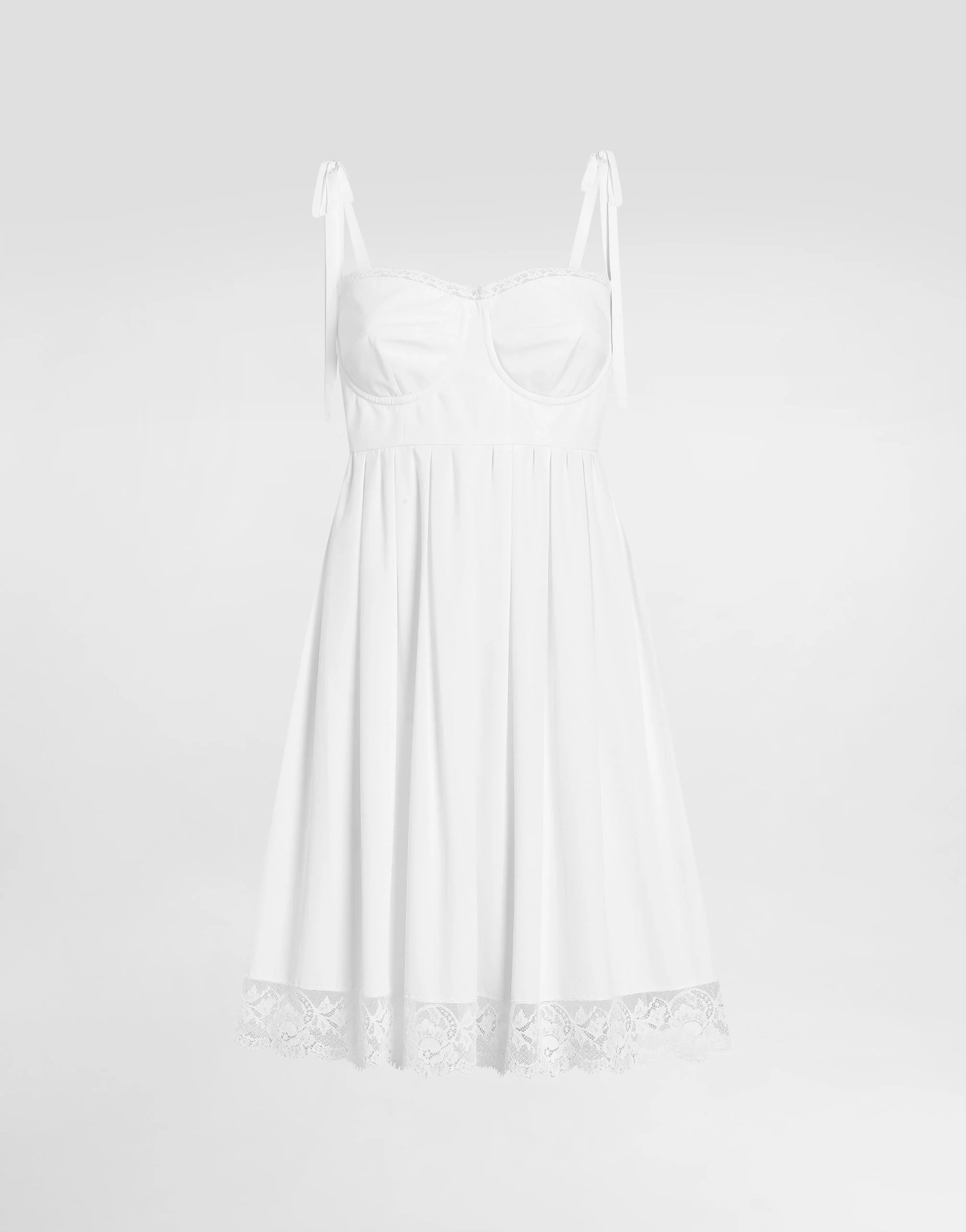 Short poplin dress - 1