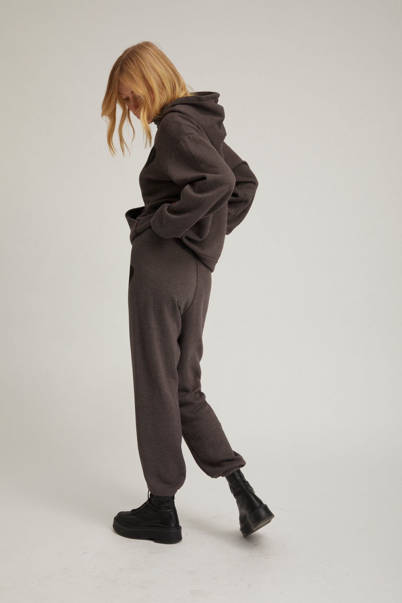 CHARCOAL HEART HOODIE - 4