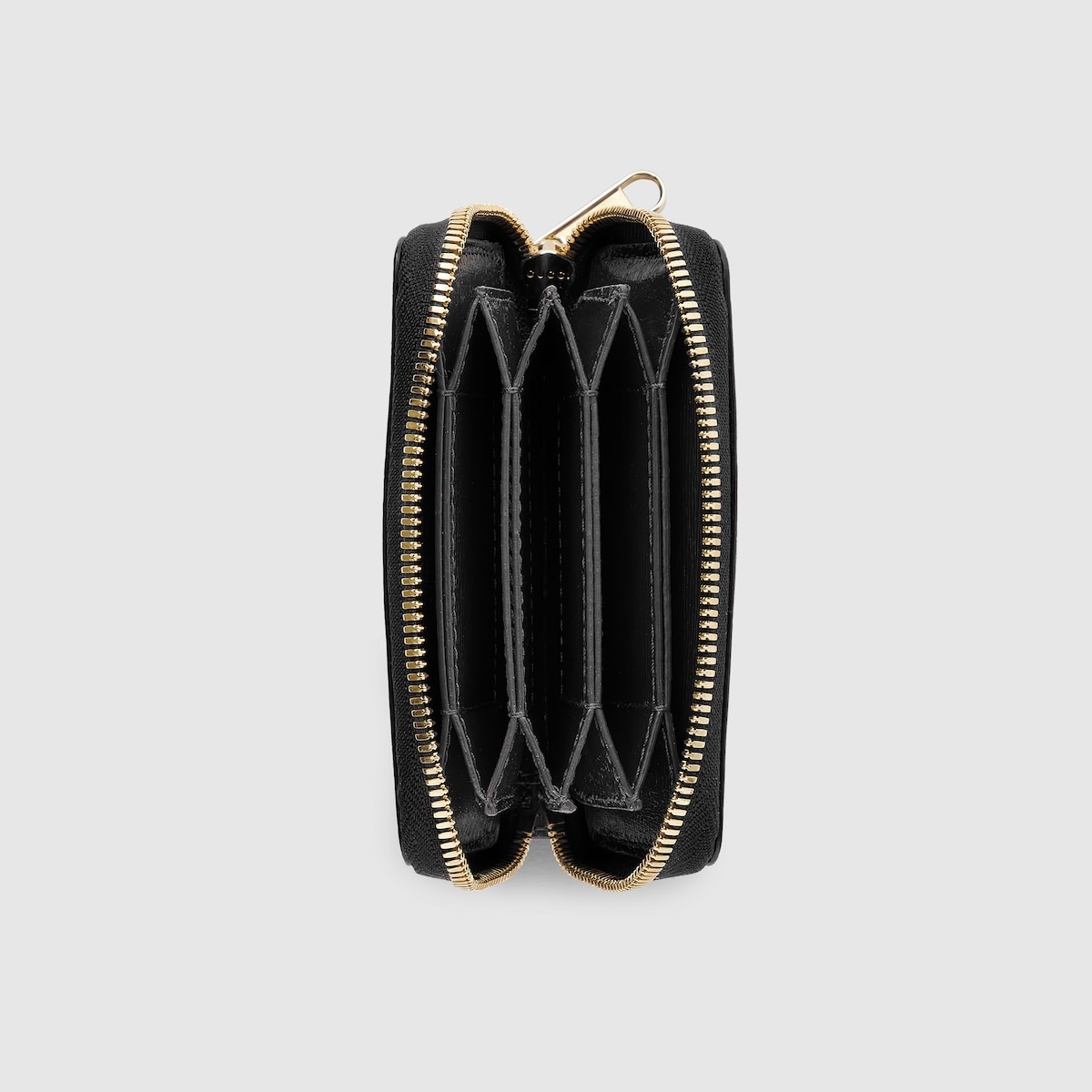 Zip card case with Gucci script - 2