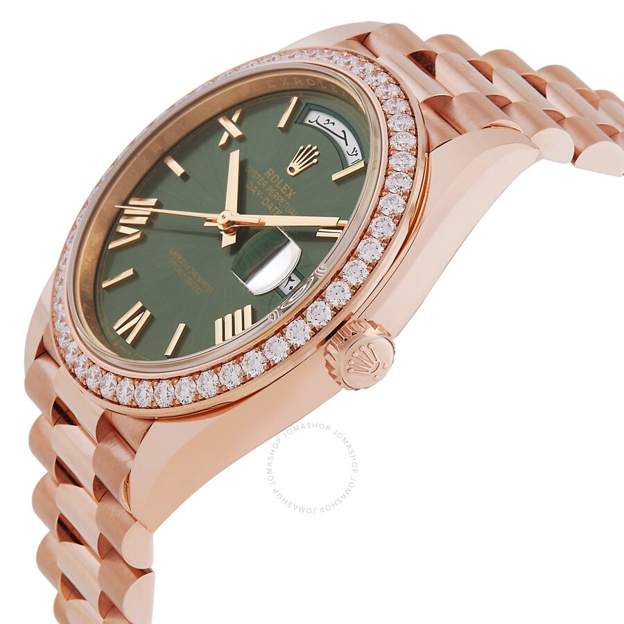 Rolex Day-Date 40 "Special Arabid Date Wheel" Automatic Diamond Green Dial Men's Watch M228345RBR-00 - 2