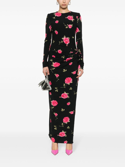 MAGDA BUTRYM rose-print long dress outlook