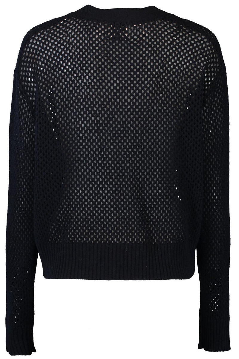 Allude V Neck Cardigan - Deep Night outlook