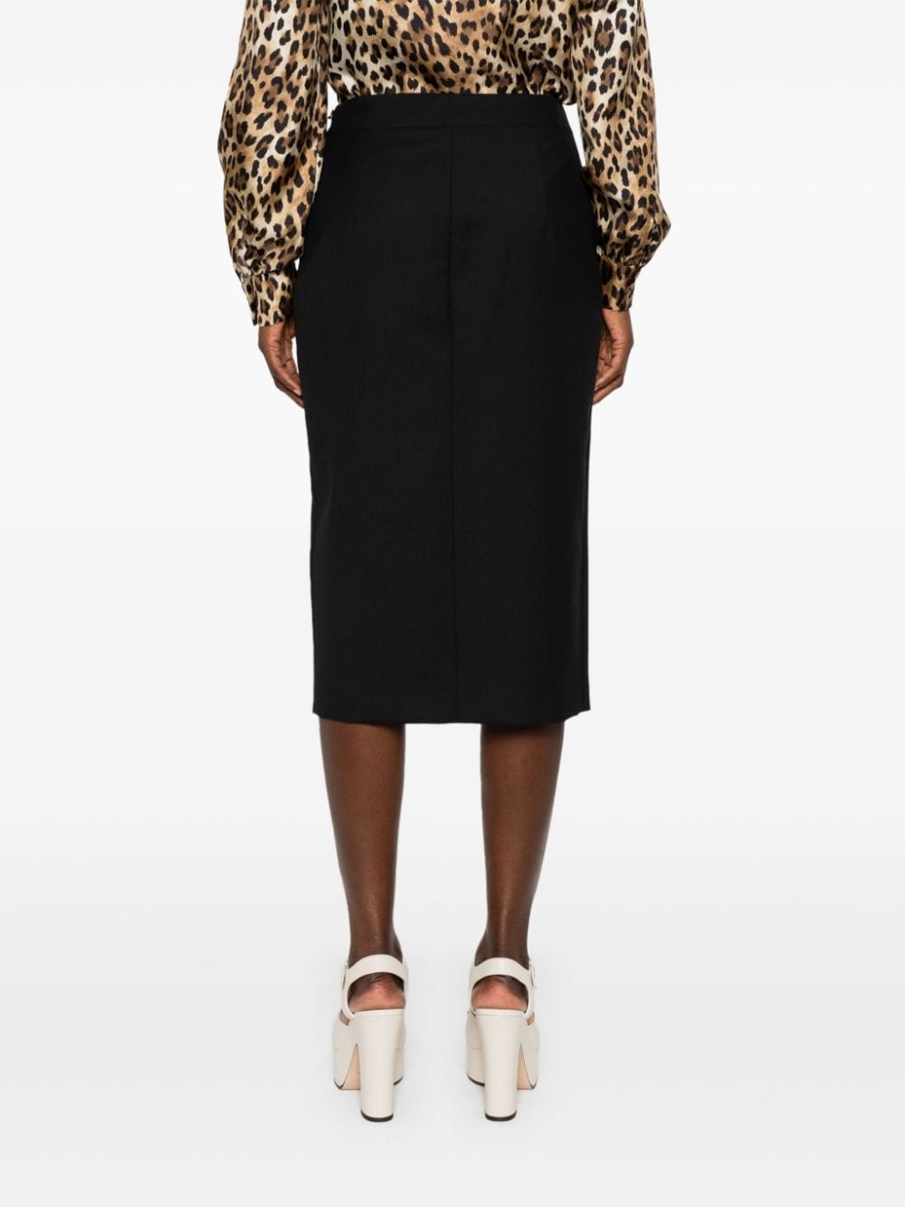 side-slit pencil skirt - 4