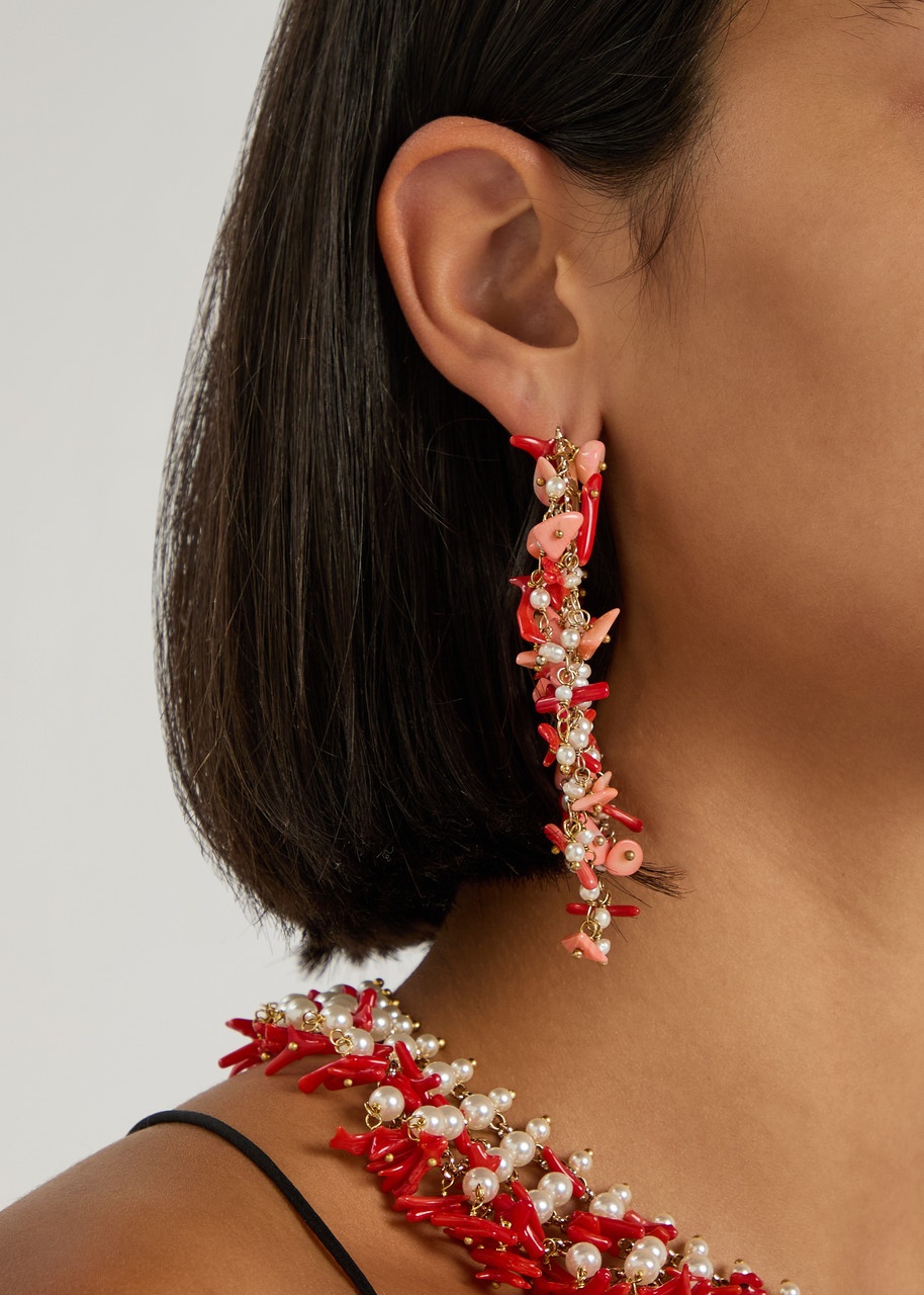 Rosantica Beaded Hoop Earrings - 2