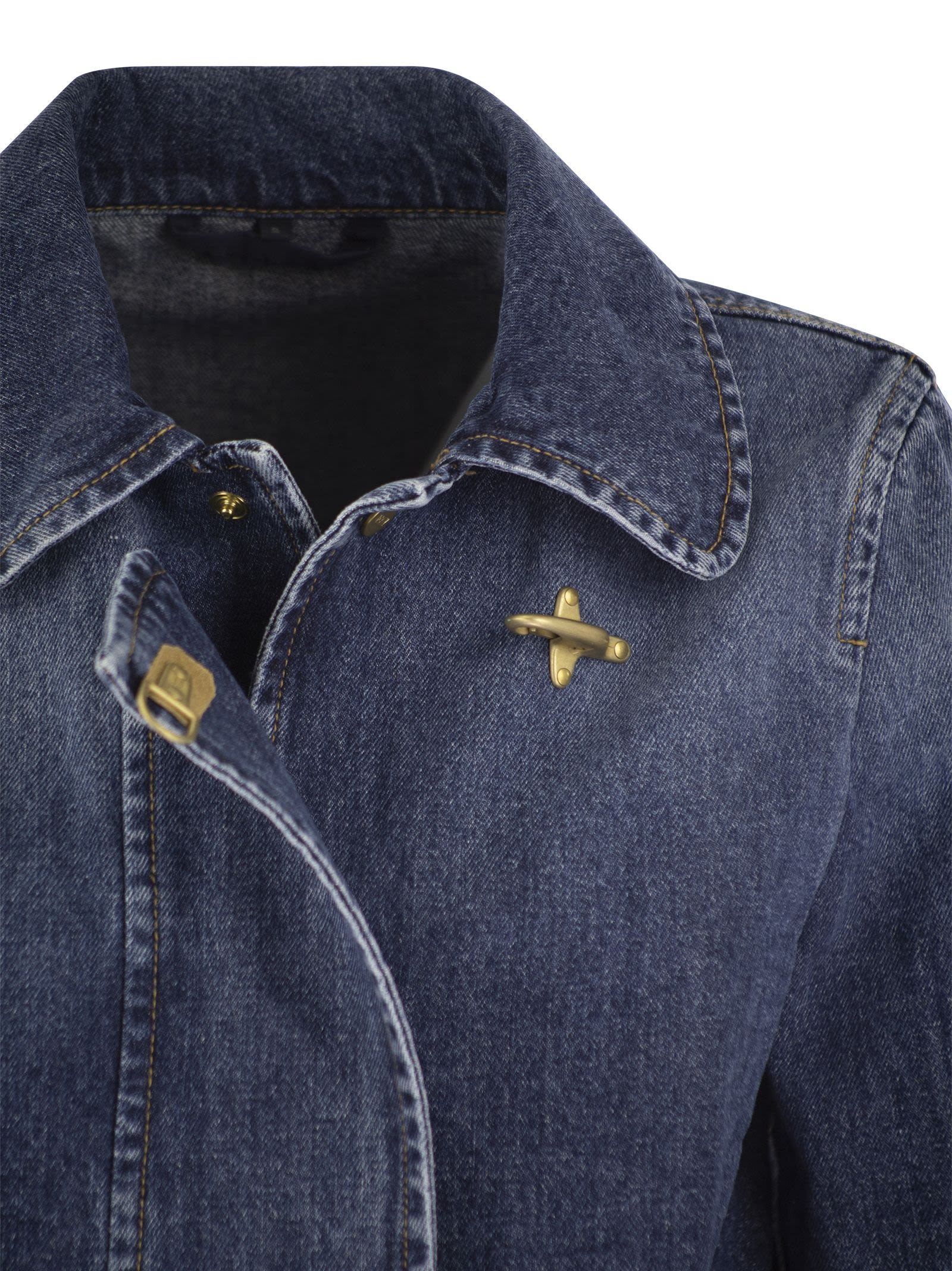 ジャケット Fay SS24 3-hook Denim Jacket (NAW1248425LWBDU007) Other Designers FAY - Fay Women 3-Hook Denim Jacket
