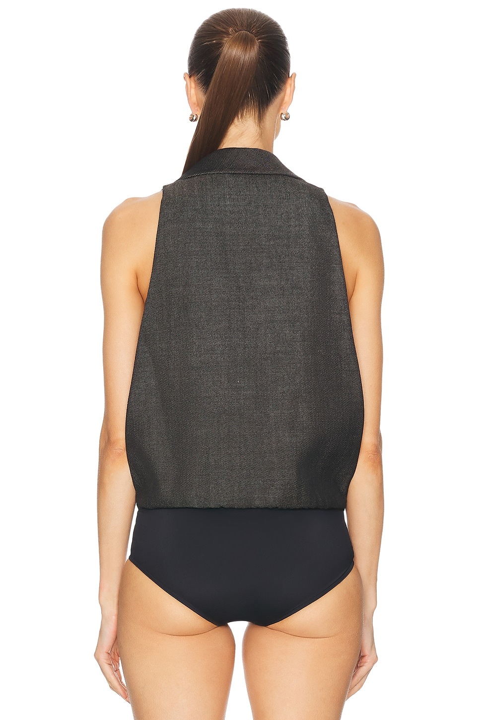 Tailored Twill Bodysuit - 5