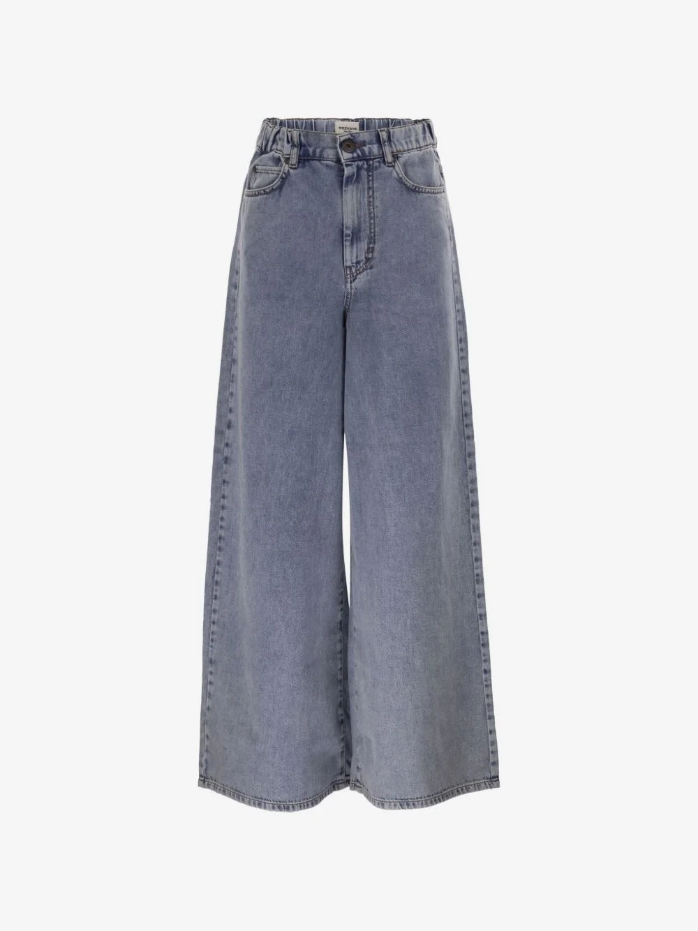 wide-leg light-wash jeans - 1