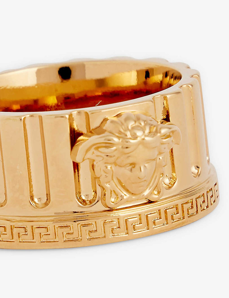 VERSACE Medusa Greca-embossed gold-metal ring outlook