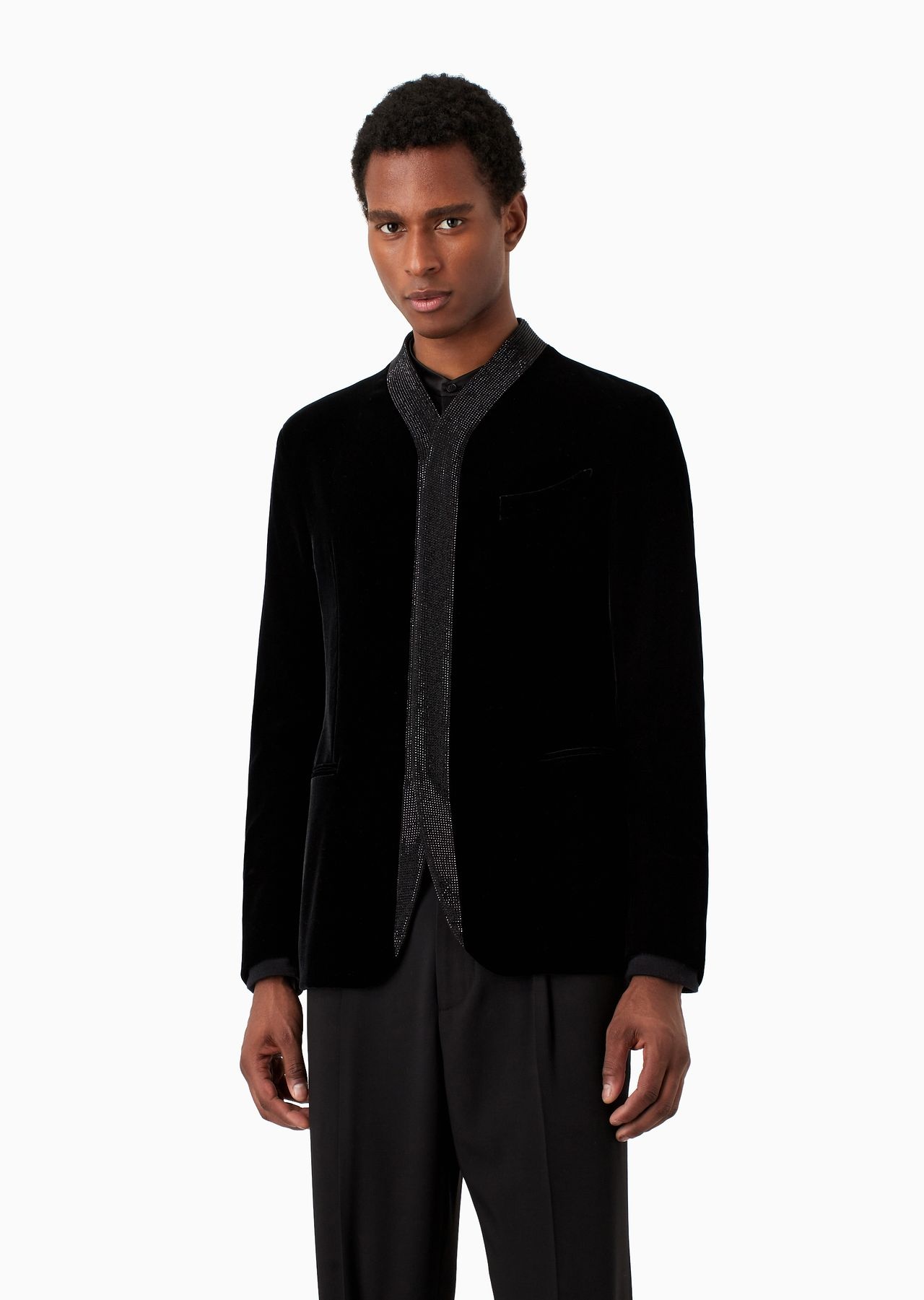 Giorgio’s single-breasted jacket in stretch velvet - 2