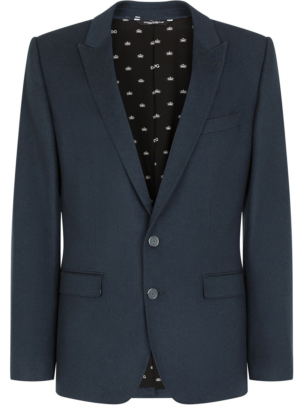 single-breasted cashmere blazer - 1