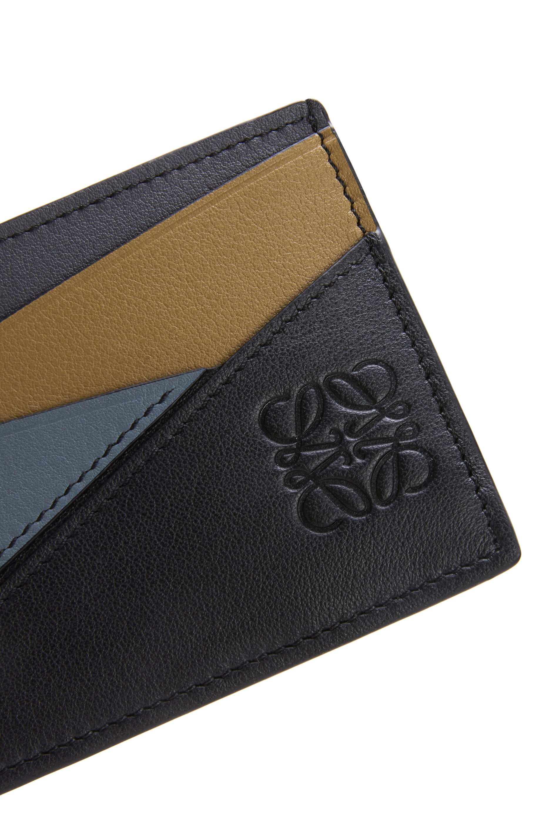 Puzzle plain cardholder in classic calfskin - 4