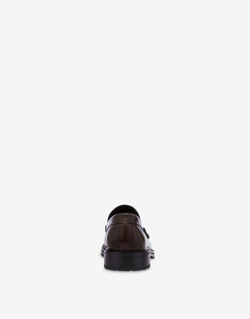 Moschino COLLEGE GRADIENT-EFFECT CALFSKIN LOAFERS outlook