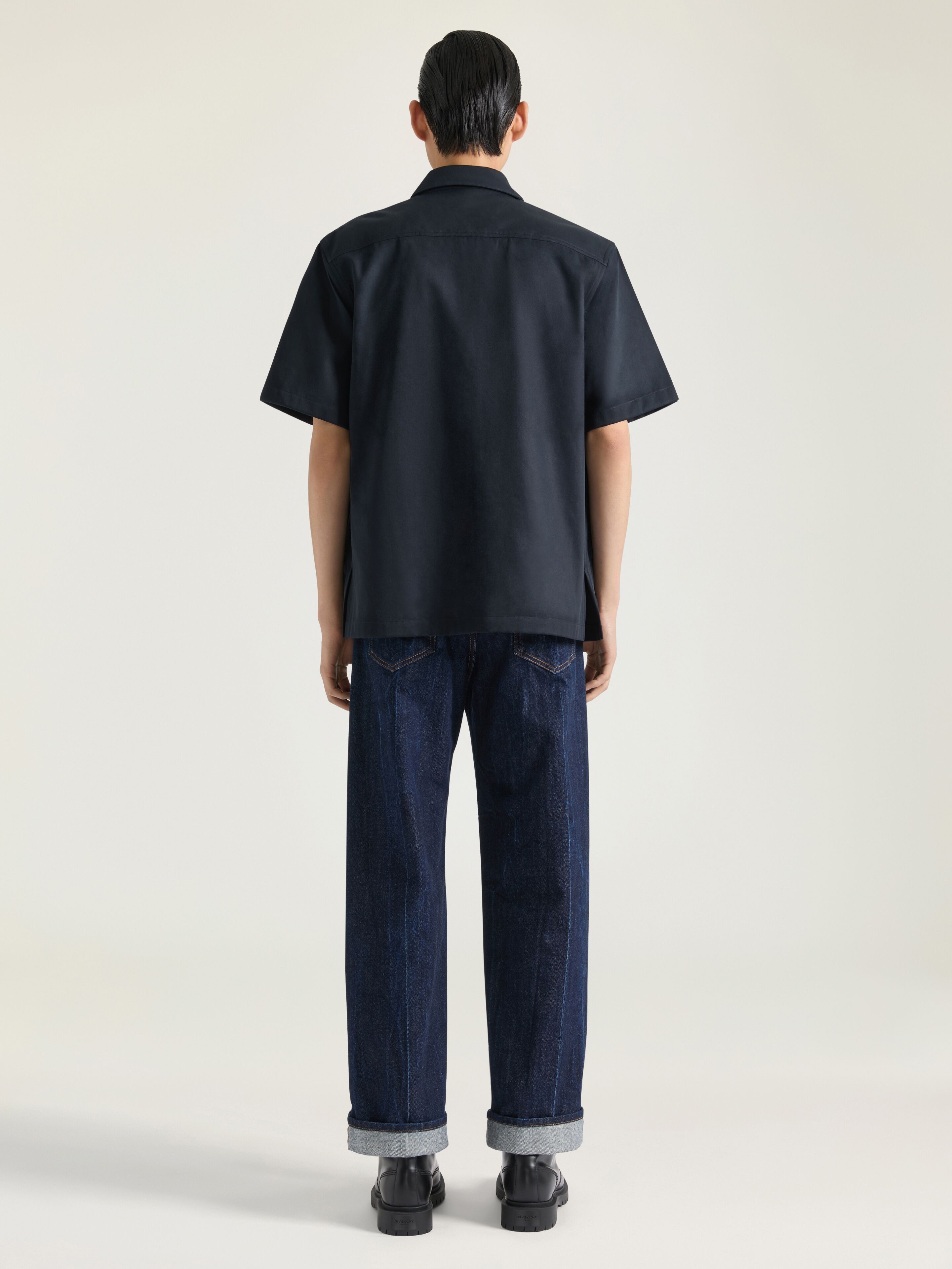 SHIRT IN COTTON WITH GIVENCHY PARIS EMBROIDERY - 4