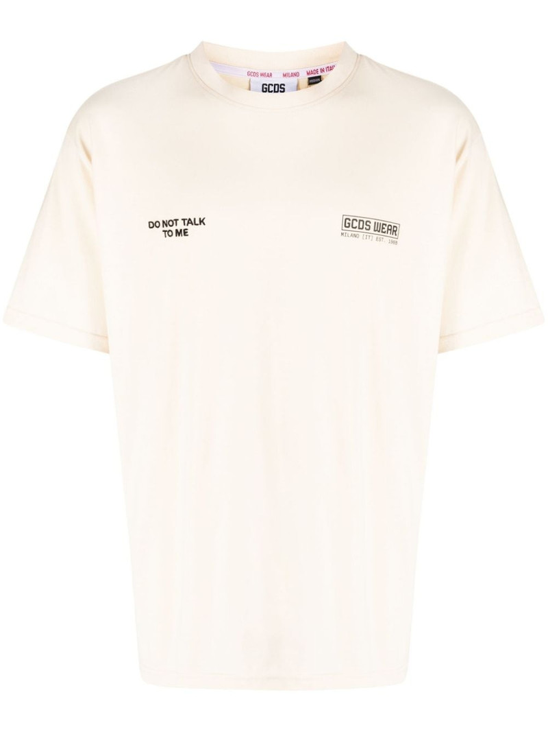 slogan 인쇄 면 T 셔츠 1