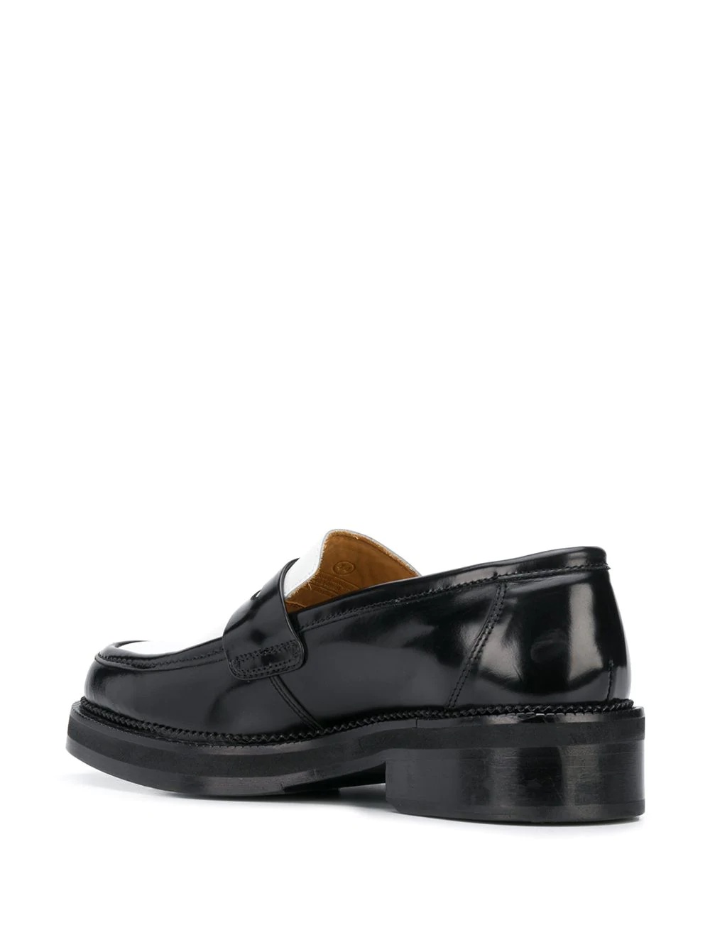 bicolour leather loafer - 3