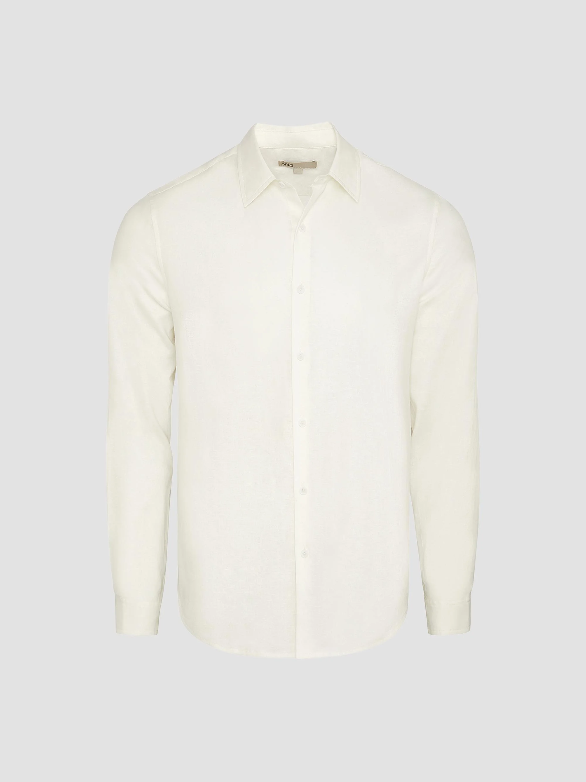 Men's Stretch Linen-Blend Shirt - White - 1