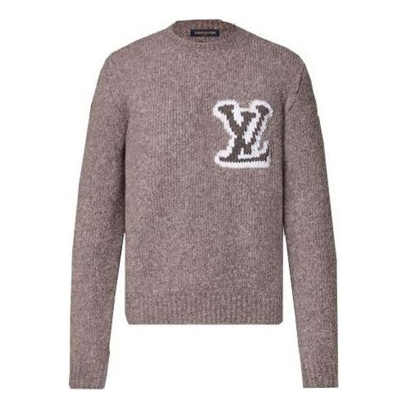 LOUIS VUITTON Wool Blend Crewneck Sweater 'Lava Smoke' 1AF326 - 1