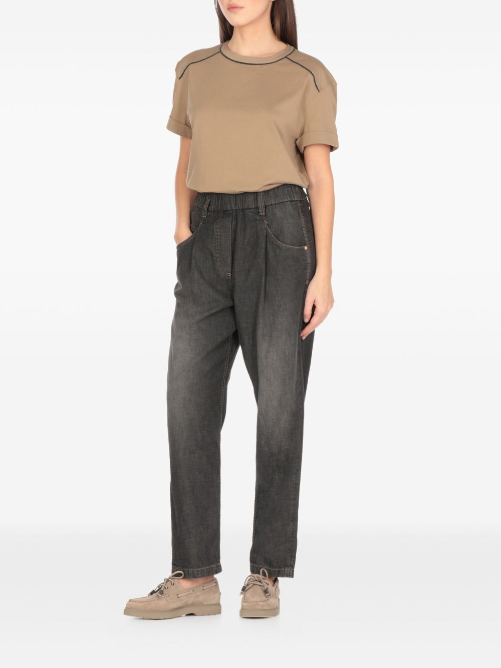 short-sleeve crewneck top - 2